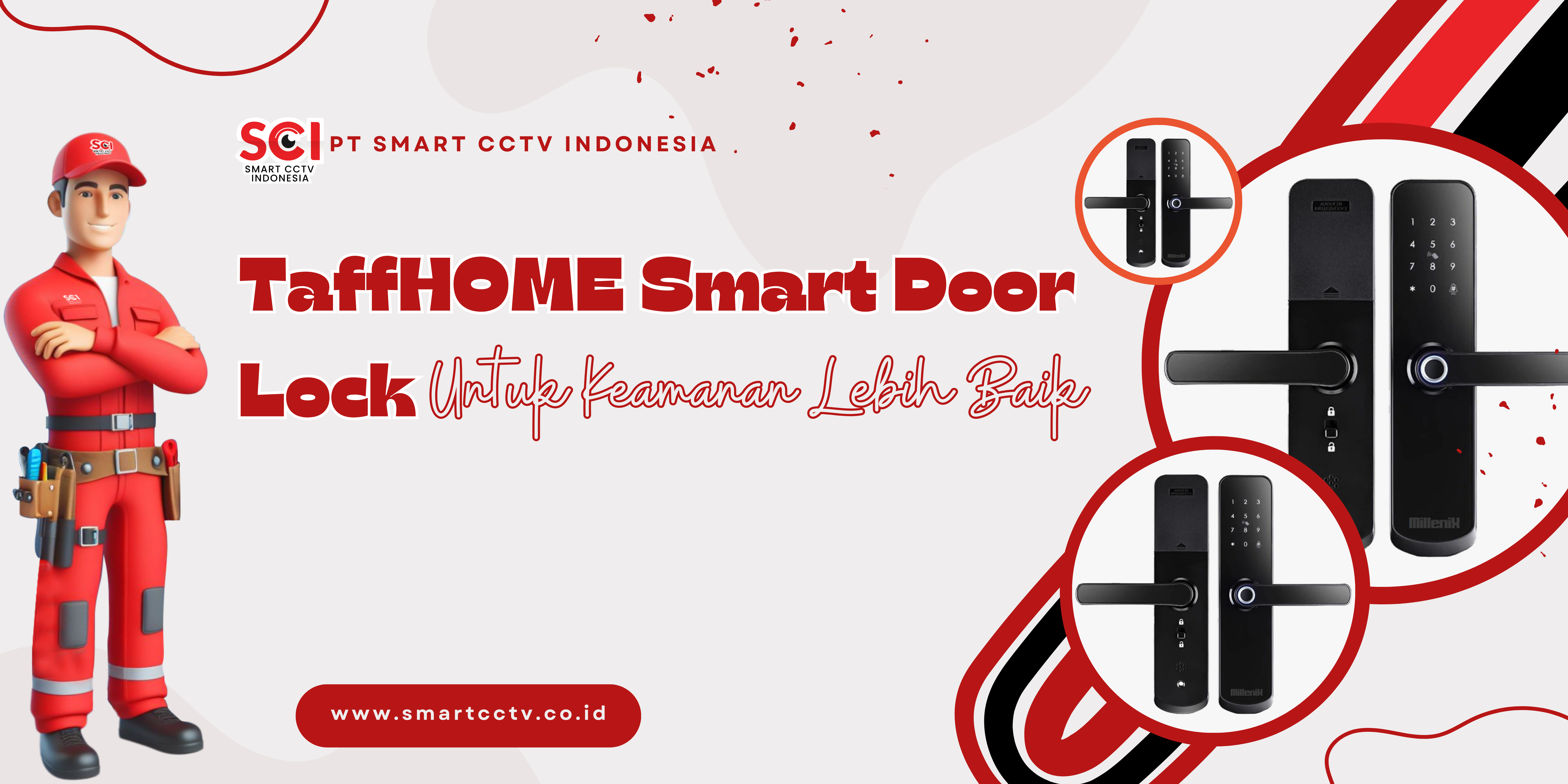 Smart Door Lock TaffHOME Untuk Keamanan dan Kenyamanan Lebih Baik | Jasa Pasang Door Lock Manado | +62 811-4320-6007 | PT SMART CCTV INDONESIA